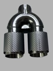 Akrapovic Egzoz Ucu Açılı Çift Çıkış