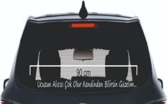 Ucuzun Alıcısı Çok Kendinden Bilirsin Güzelim. Yazı Araç Cam 3D Sticker 90 cm