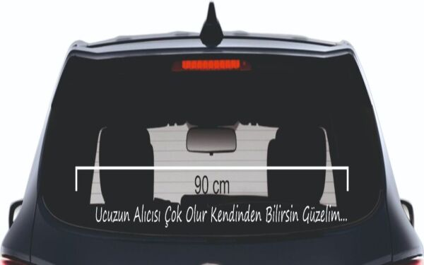 Ucuzun Alıcısı Çok Kendinden Bilirsin Güzelim. Yazı Araç Cam 3D Sticker 90 cm