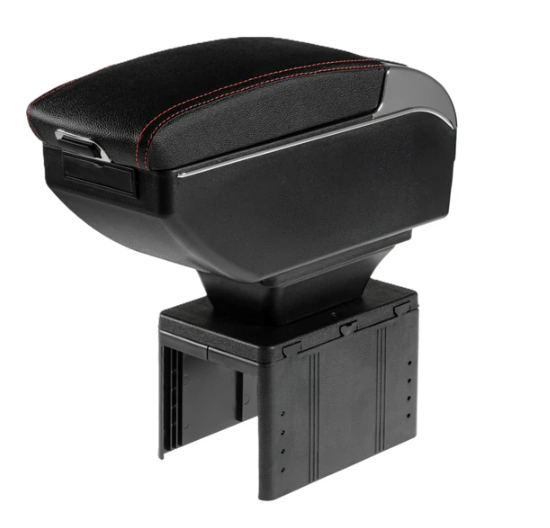 Oto Kolçak Sürgülü ve Tüm Araçlara Uyumlu Kol Dayama 6 USB 1 Type-c Girişli Kolçak Siyah