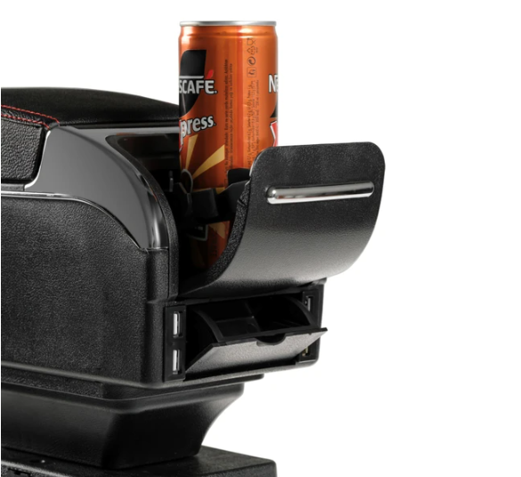 Oto Kolçak Sürgülü ve Tüm Araçlara Uyumlu Kol Dayama 6 USB 1 Type-c Girişli Kolçak Siyah