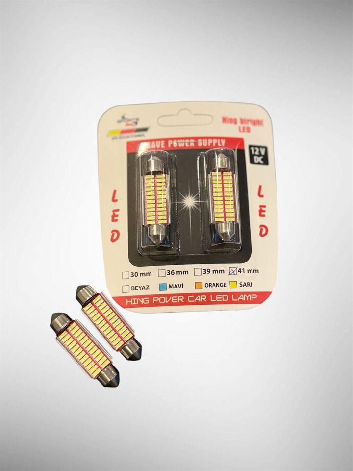 Sofit Araç iç Aydınlatma Tavan Plaka Beyaz Canbus 41mm