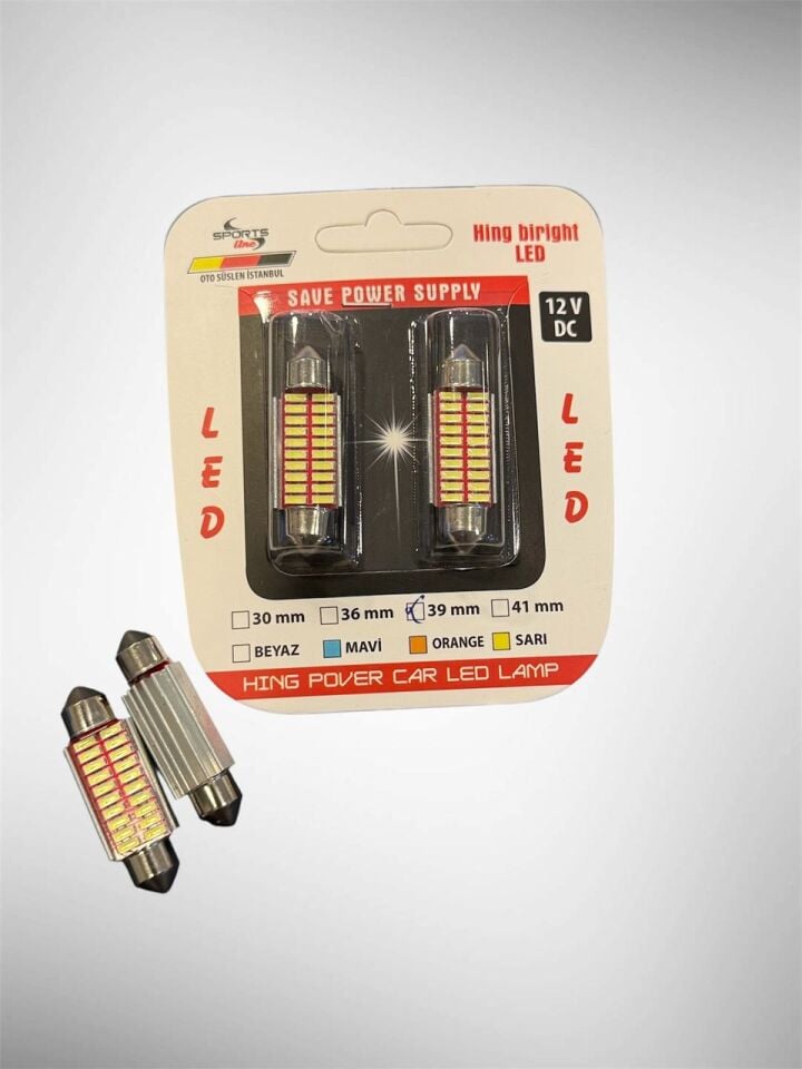 Sofit Araç iç Aydınlatma Tavan Plaka Beyaz Canbus 39mm