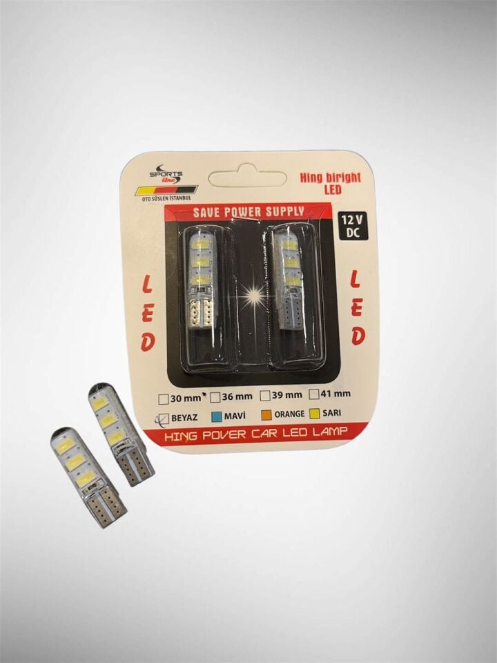 T10 6 LED Geniş Açılı Araç İçi Okuma Plaka Lambası Sinyal Lambası Üniversal Bagaj Lambası Beyaz