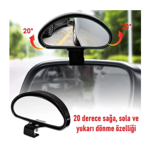 Araba Dış Ayna Üstü İlave Kör Nokta Aynası Eğitmen Aynası
