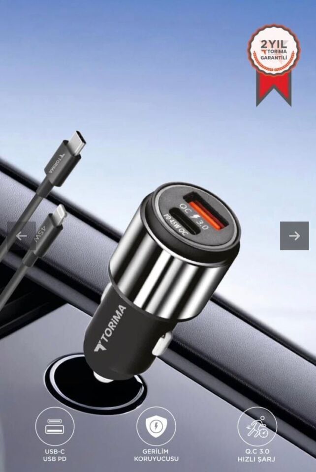 Çift Usb Araç Şarj Cihazı Tüm Araçlara Uyumlu Çakmaklık Şarj Cihazı C16 Gümüş