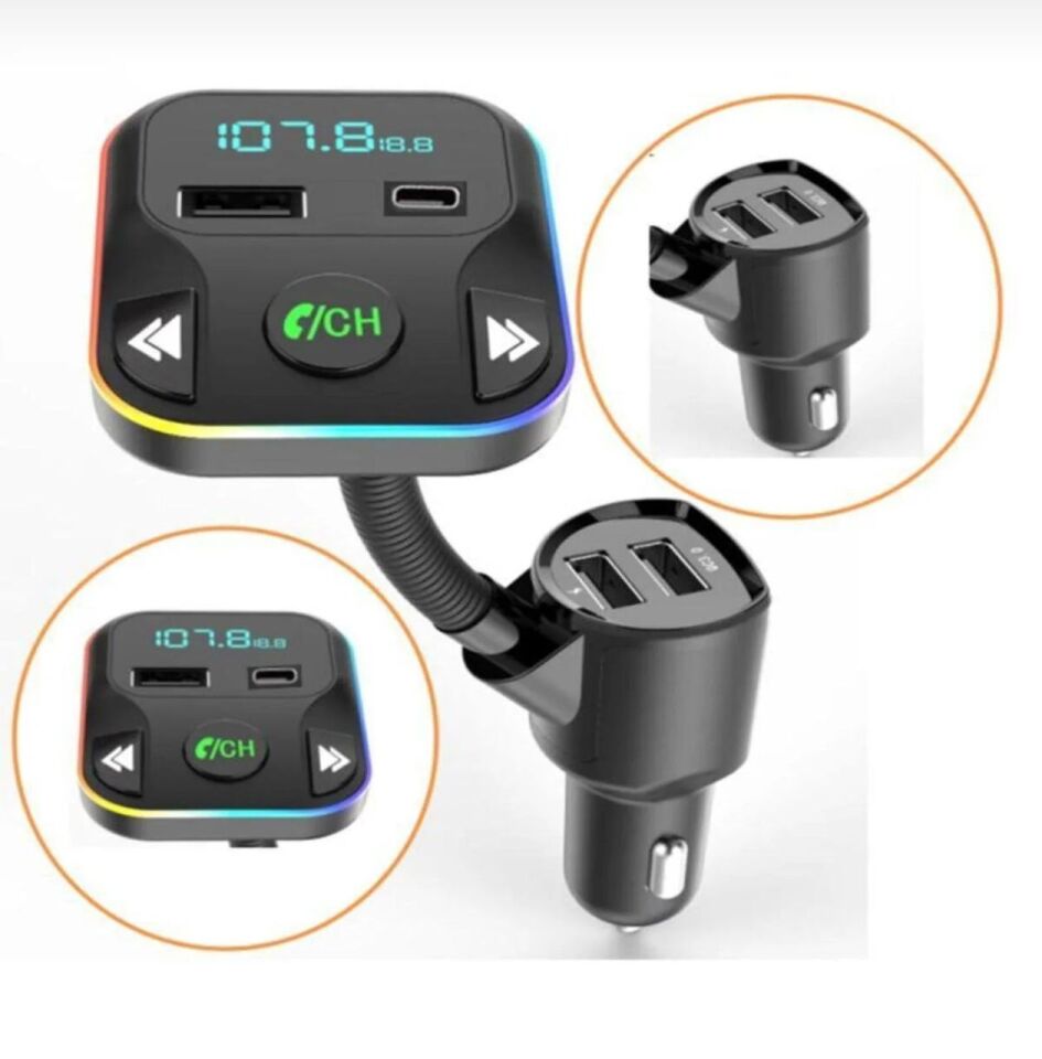 Transmitter Şarj Özellikli Dijital Göstergeli Bluetooth Fm G12 PD Siyah