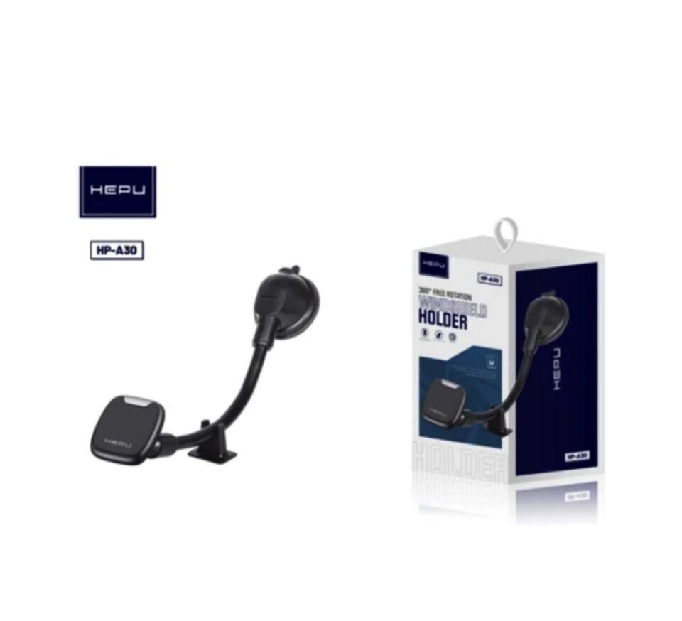 Hepu HP-A30 Vantuzlu Mıknatıslı Araç Telefon Tutucu