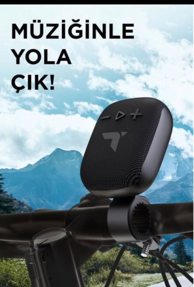 Bluetooth Hoparlör Motorsiklet Bisiklet Kablosuz Speaker D34 Siyah