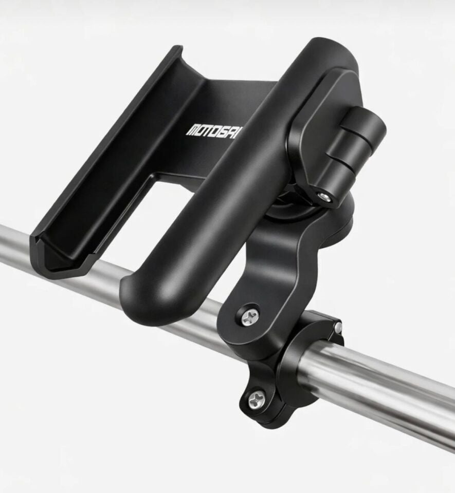 Gidon Bağlantılı Titreşim Engelleyicili Motosiklet Telefon Tutucu