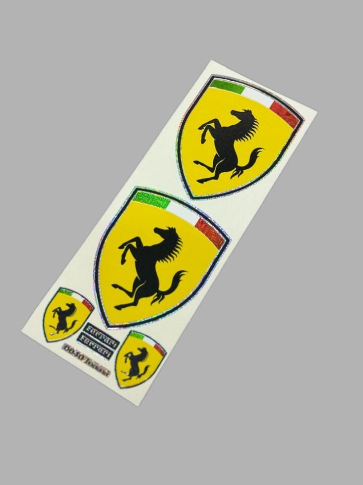 0039 Moto Grup Ferrarı Sarı Hologramlı
