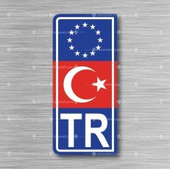 Alüminyum TR Plaka Avrupa (çift)