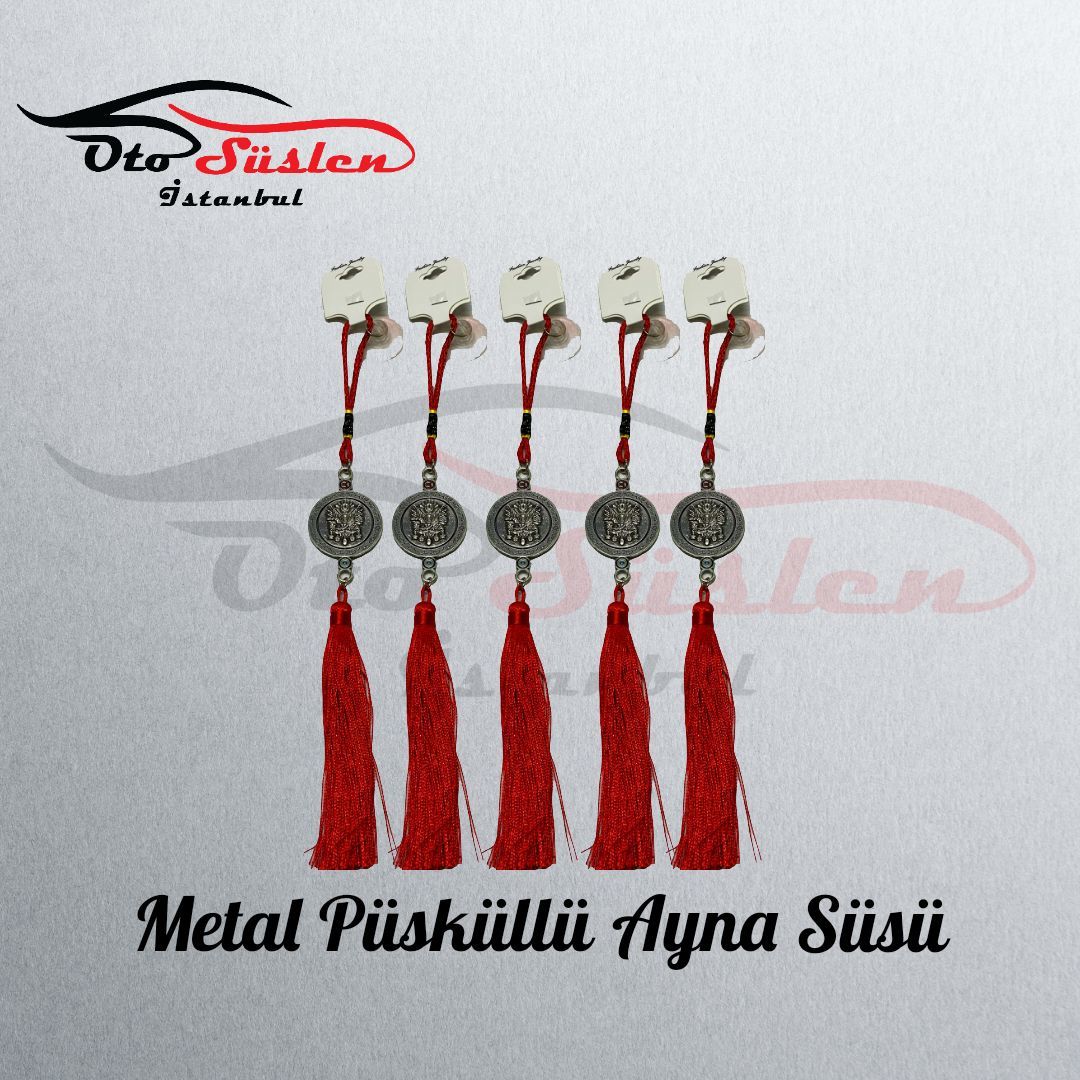 Metal Sancak Püskül Ayna Süsü