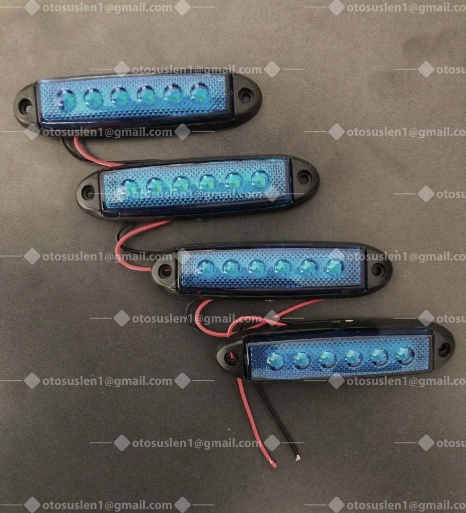6'lı Led Mavi (kafesli)