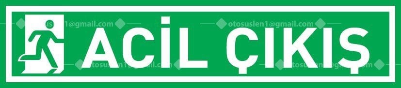 Acil Çıkış Araba Sticker