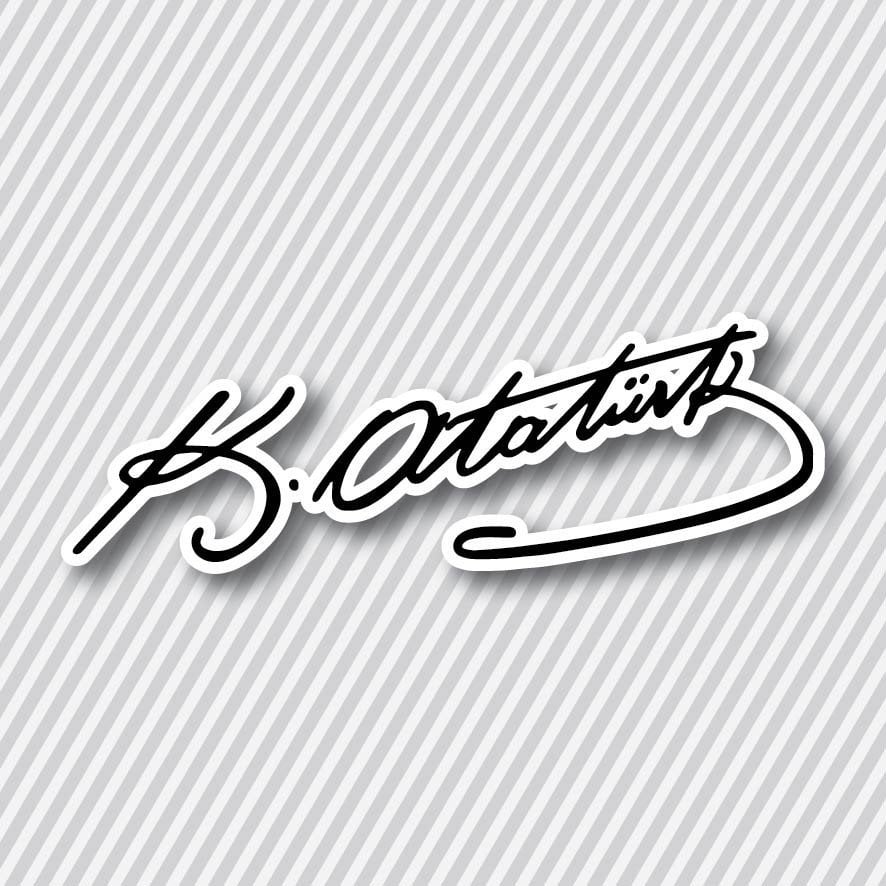 Kemal Atatürk İmza Sticker