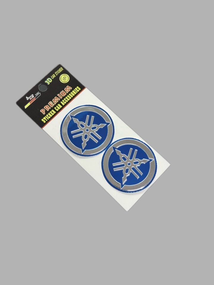 Yamaha 2li Mavi 3D Kabartmalı Sticker