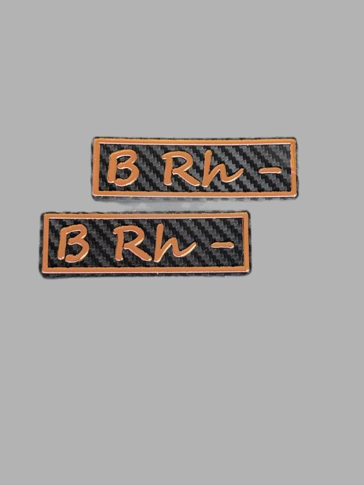 Kan Grubu Seti B rh- Motosiklet ve Araç Uyumlu Kabartmalı Sticker Karbonlu