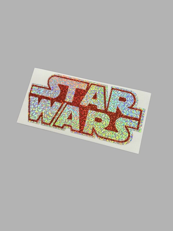 Star Wars Hologramlı Sticker Kırmızı