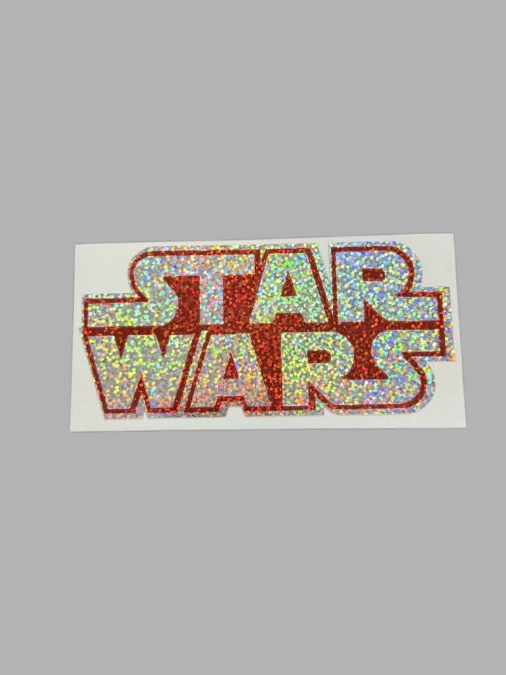 Star Wars Hologramlı Sticker Kırmızı