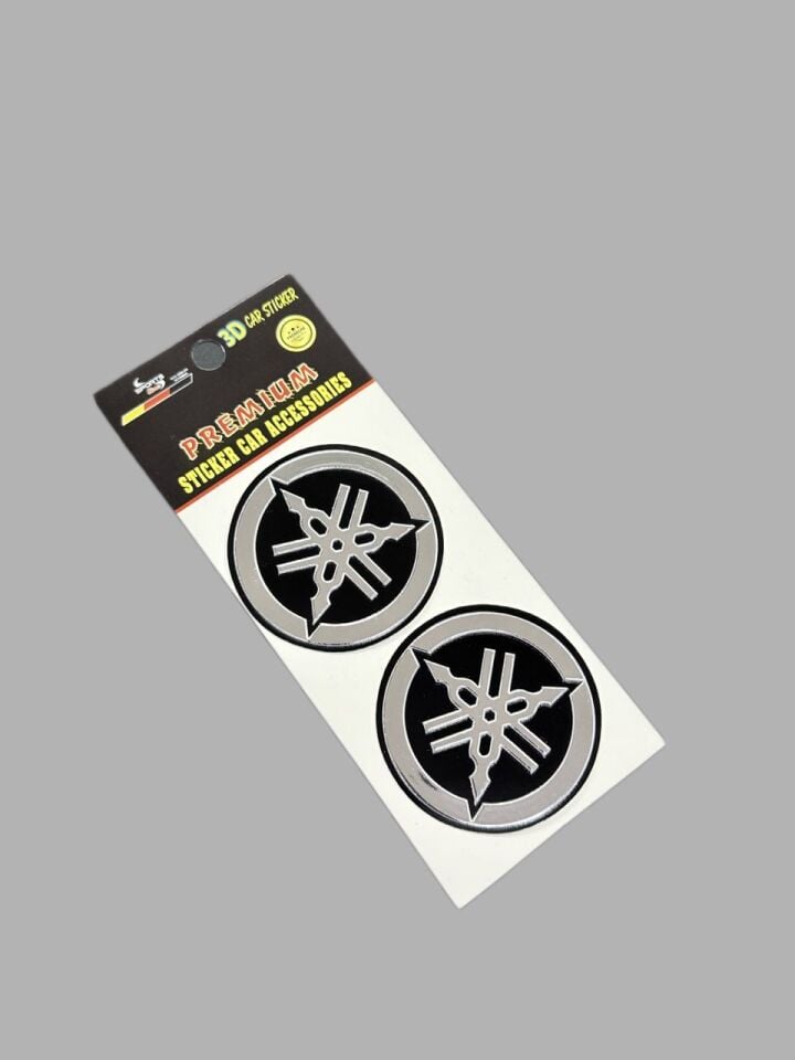 Yamaha 2li Siyah 3D Kabartmalı Sticker