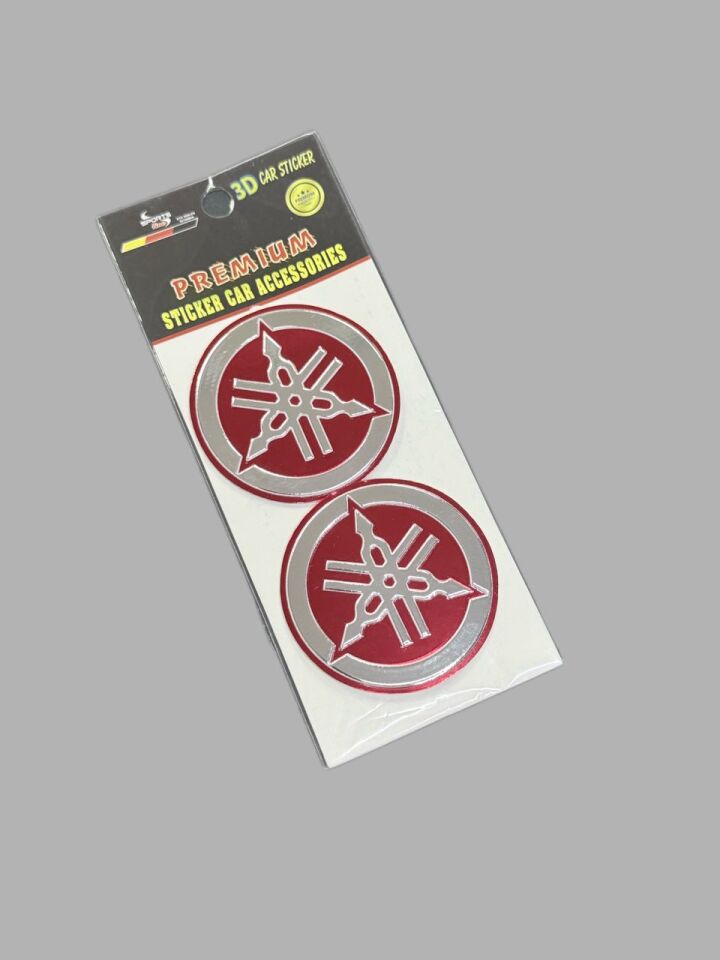Yamaha 2li Kırmızı 3D Kabartmalı Sticker