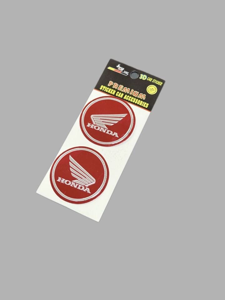 Honda Kabartmalı Sticker 2 li Kırmızı