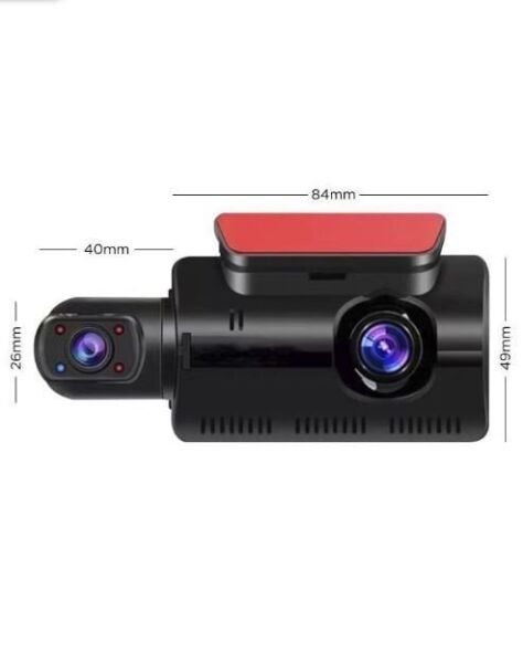 TA-03 Siyah 1296p Araç içi 2 Kameralı Lcd Ekranlı Gece Görüşlü , G-sensörlü Yol Kayıt Araç Kamerası