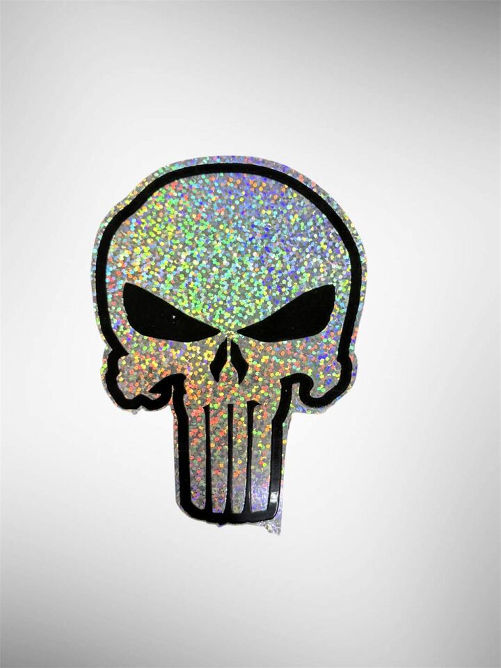 Kuru Kafa Hologramlı Sticker Siyah