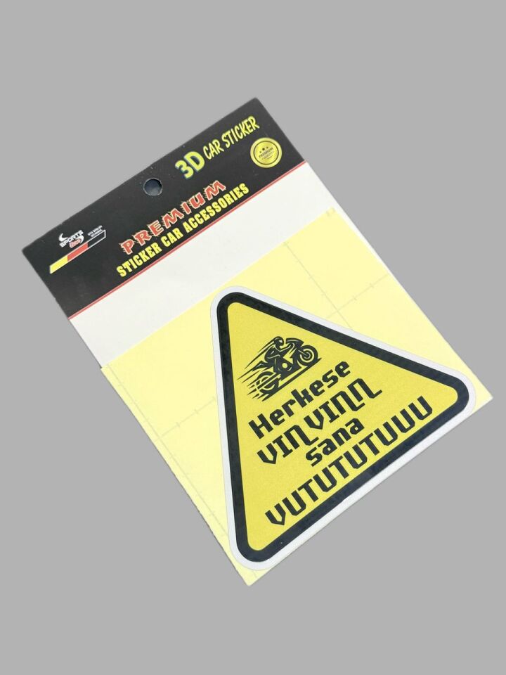 Reflektör Özelliklı Herkese Vin Vin Sana Vutututuu Sticker