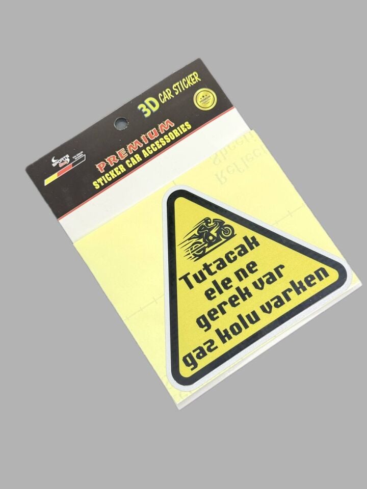 Reflektör Özellikli Tutacak Ele Ne Gerek Var Gaz Kolu Varken Sticker