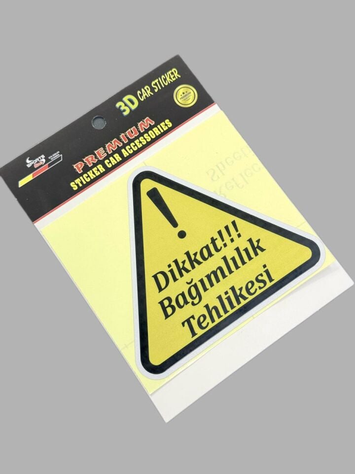 Reflektör Özellikli Dikkat Bağımlılık Tehlikesi Sticker