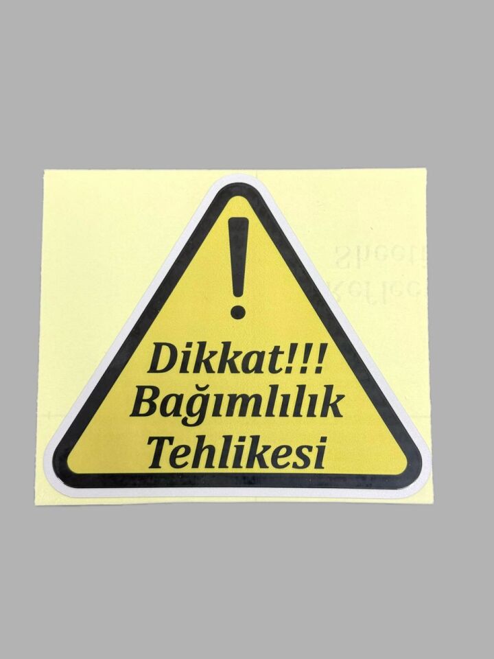 Reflektör Özellikli Dikkat Bağımlılık Tehlikesi Sticker