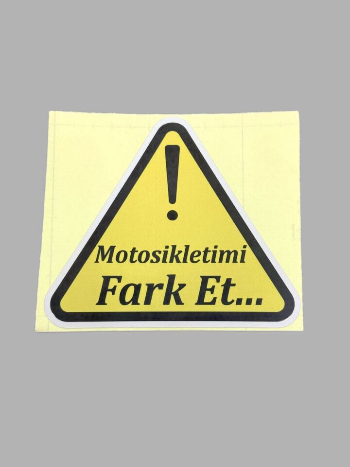 Reflektör Özelliklı Motosikletimi Fark Et Uyarı Sticker