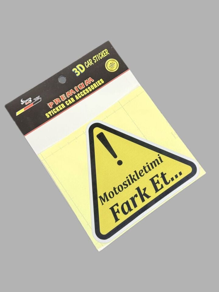 Reflektör Özelliklı Motosikletimi Fark Et Uyarı Sticker