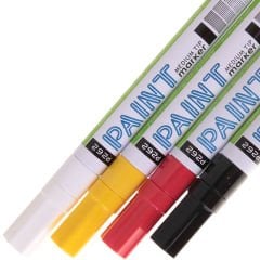 Paint Plaka&Lastik Kalemi Boyama Yazma Kalemi/12'li beyaz