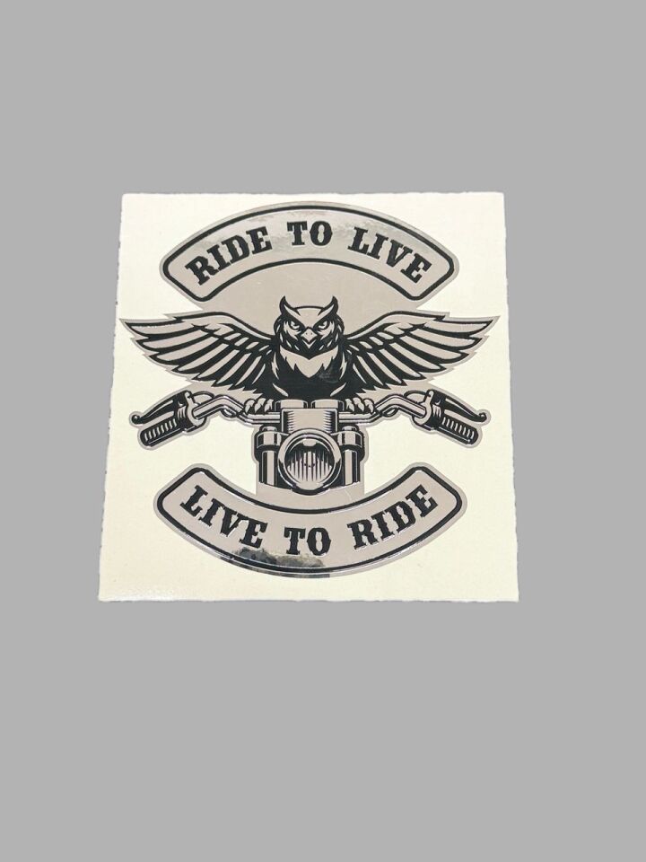 Ride To Live Live To Ride Metalize Sticker