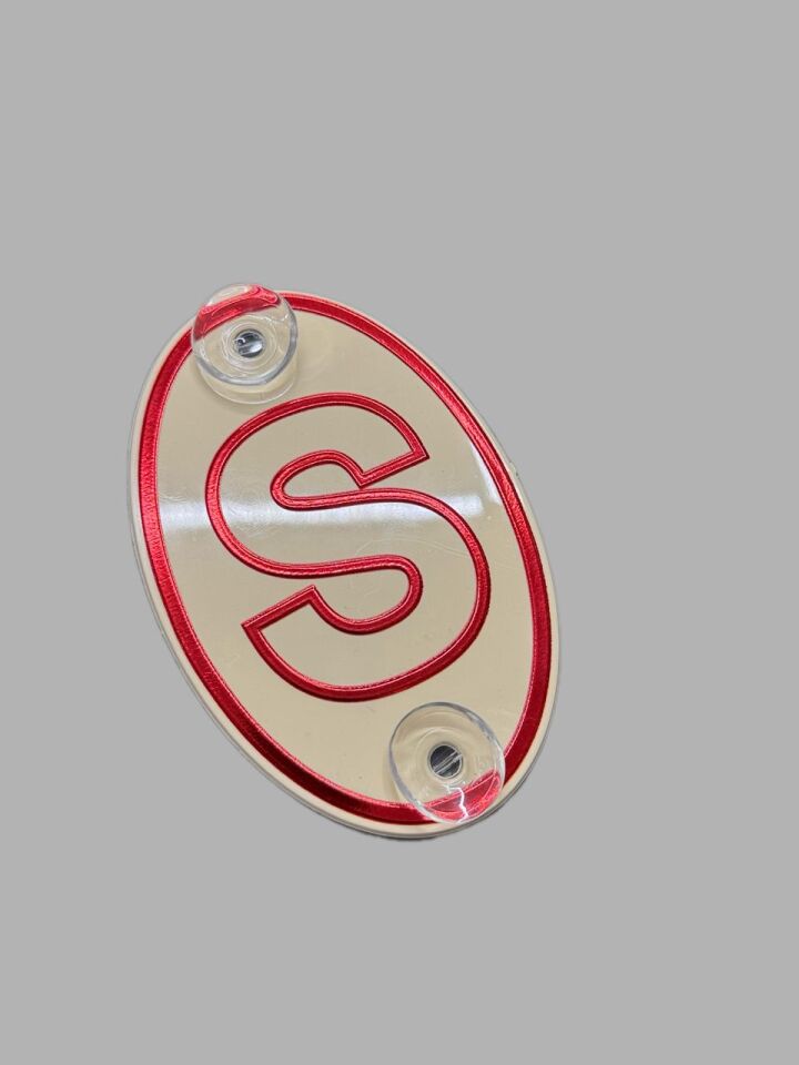 S Kabartmalı Pleksi Oval Arma
