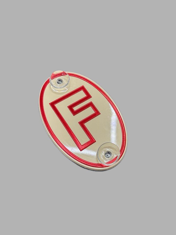 F Kabartmalı Pleksi Oval Arma