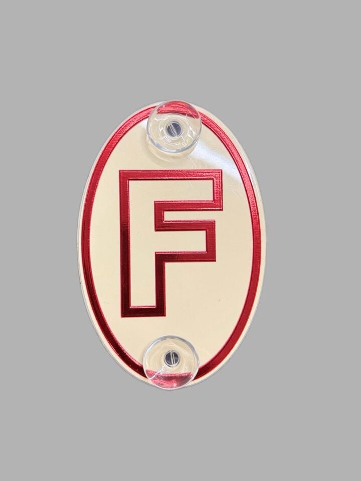 F Kabartmalı Pleksi Oval Arma