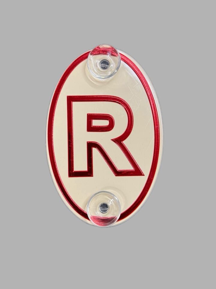 R Kabartmalı Pleksi Oval Arma
