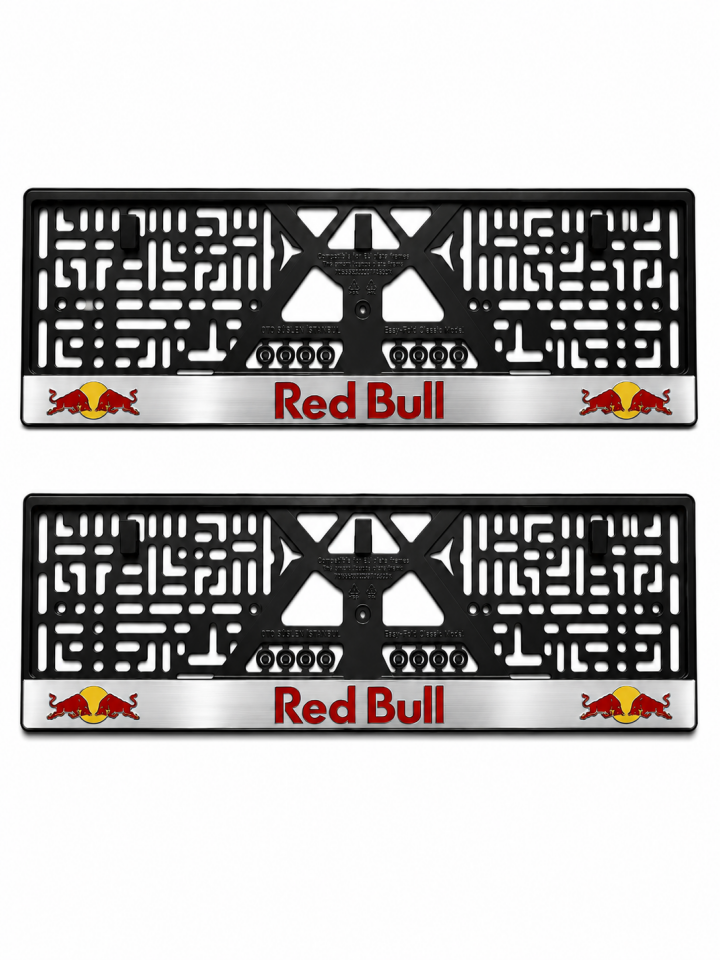 Premium Redbull Temalı Esnek ABS Araç Plakalığı 2'li Set
