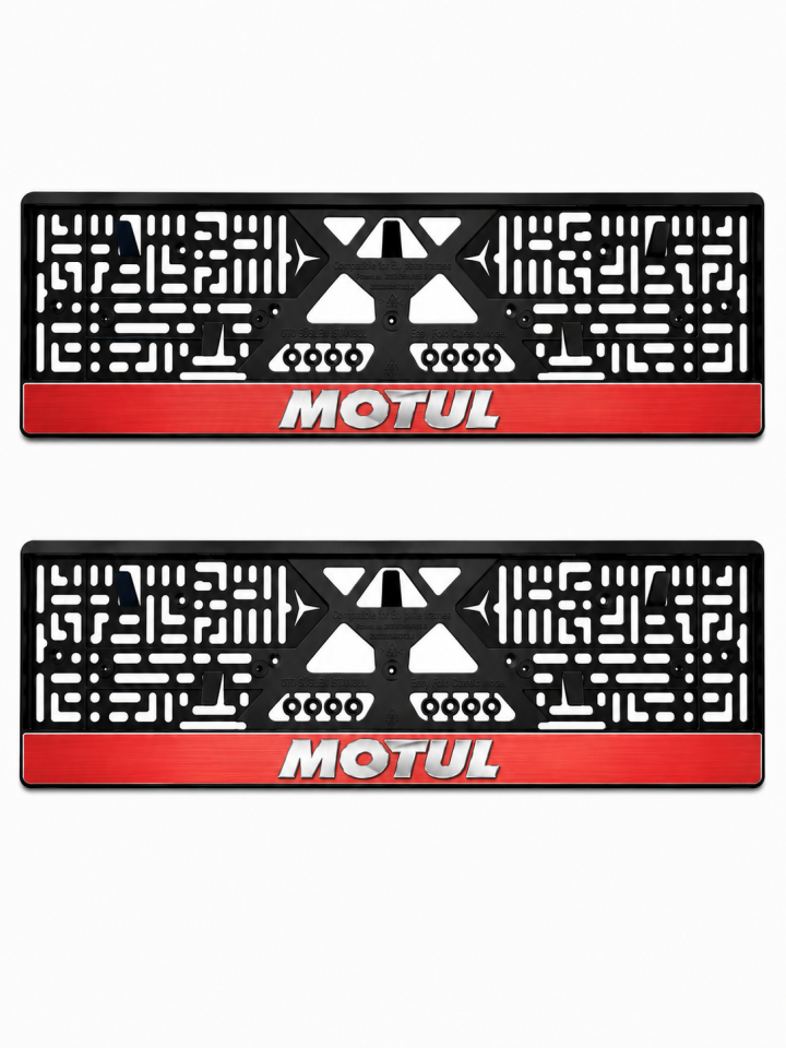 Premium Motul Temalı Esnek ABS Araç Plakalığı 2'li Set