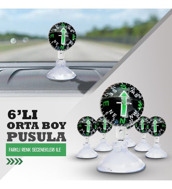 Orta Pusula Siyah(6'lı)