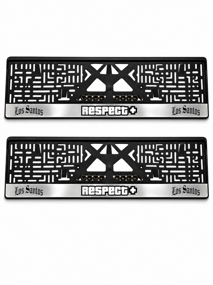 Premium Respect Temalı Esnek ABS Araç Plakalığı 2'li Set