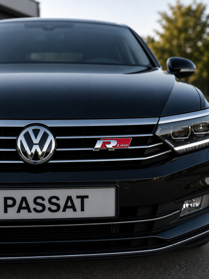 Volkswagen Passat R Line Kırmızı Ön Panjur Logosu Metal Amblem