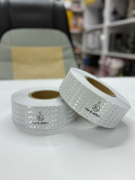 Fosforlu Reflektör Beyaz Şerit-50m