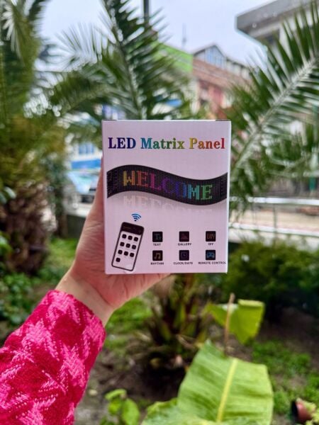 Led Matrix (37 cm uzunluğunda) 16x64 Panel Dijital Ekran Kumandalı App Kontrollü