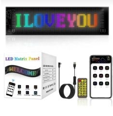 Led Matrix (37 cm uzunluğunda) 16x64 Panel Dijital Ekran Kumandalı App Kontrollü