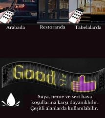 Led Matrix (60 cm uzunluğunda) En Büyük Boy Panel Dijital Ekran Kumandalı App Kontrollü